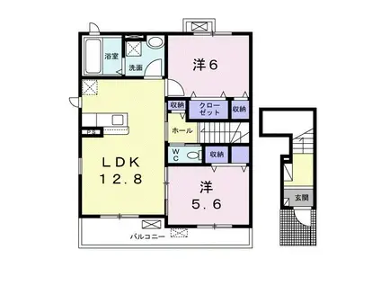 ブライト・コア(2LDK/2階)の間取り写真