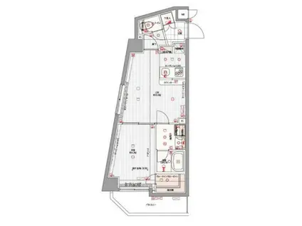 パティーナ曳舟(1LDK/4階)の間取り写真