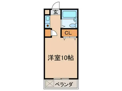 ジョイフル宝ヶ丘(ワンルーム/4階)の間取り写真