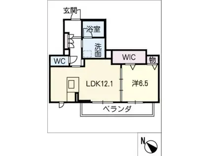 グランコーンフォール南山(1LDK/2階)の間取り写真