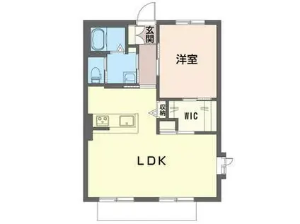 ソレアード(1LDK/1階)の間取り写真