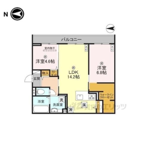 そらみつ大和八木(2LDK/1階)の間取り写真