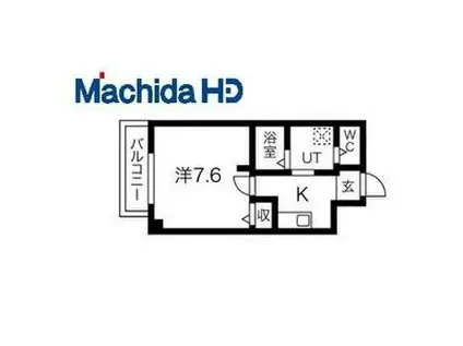 エヌエムキャラントヌフ(1K/2階)の間取り写真