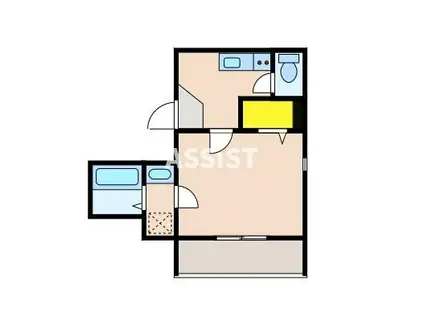 TS HOUSE(1K/2階)の間取り写真