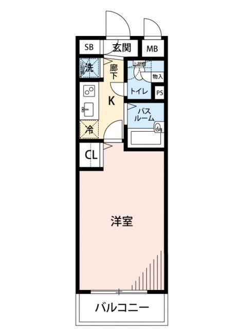 マイナビSTAY西五反田(1K/2階)の間取り写真