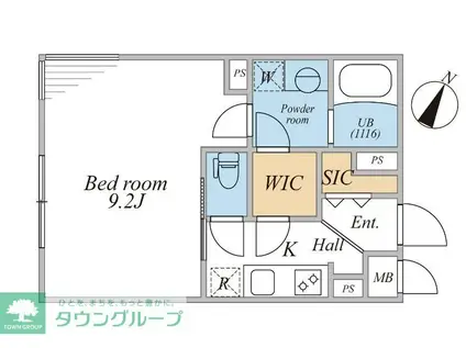 LEGLAND三軒茶屋サウス(1K/4階)の間取り写真