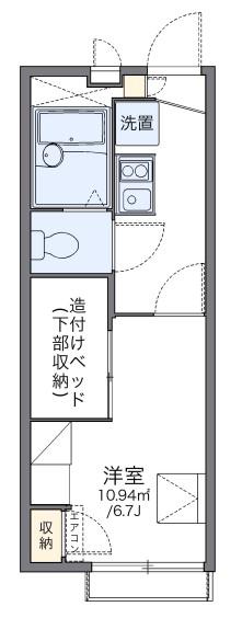 レオパレスサン六甲B(1K/2階)の間取り写真