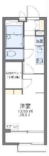 レオパレスバードII(1K/2階)の間取り写真