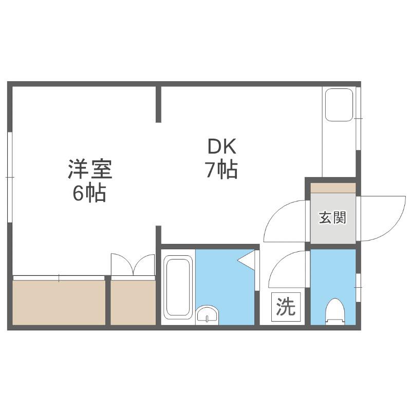 クレール22(1DK/1階)の間取り写真