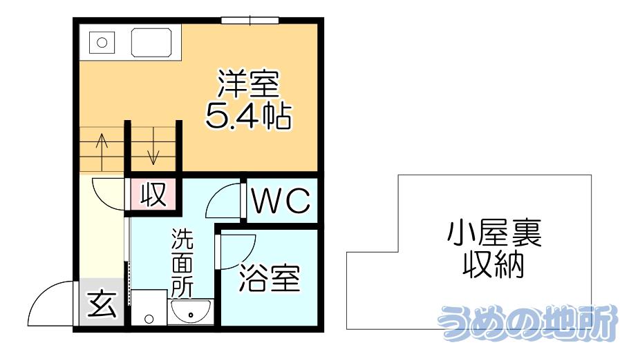 RENATUS PRIMO(ワンルーム/2階)の間取り写真