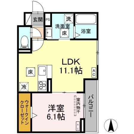 ソル・クラ―ト(1LDK/1階)の間取り写真