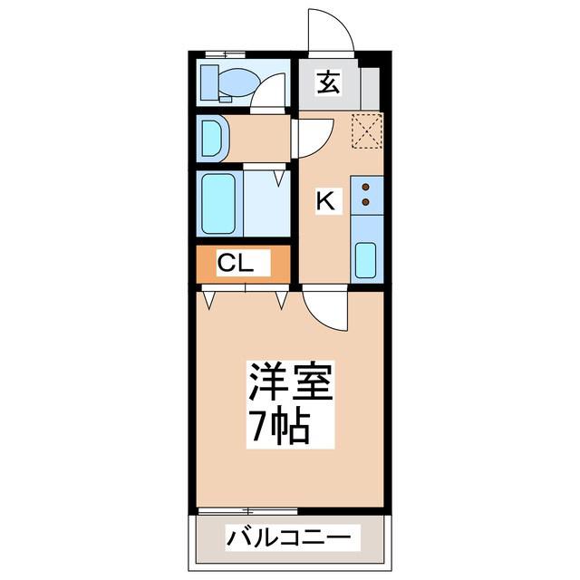 シャン・カマラードC棟(1K/1階)の間取り写真