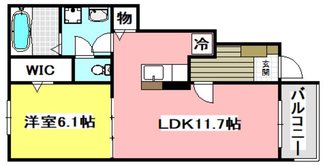 SALLIER(1LDK/1階)の間取り写真