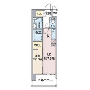 THAMES GARDEN PLACE(1LDK/8階)の間取り写真
