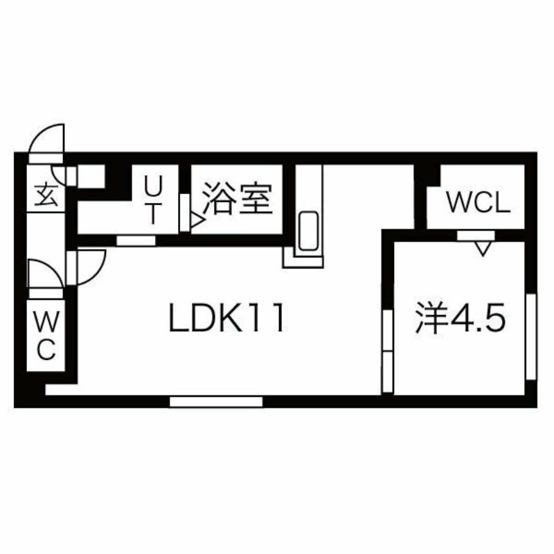 ララコム澄川(1LDK/2階)の間取り写真