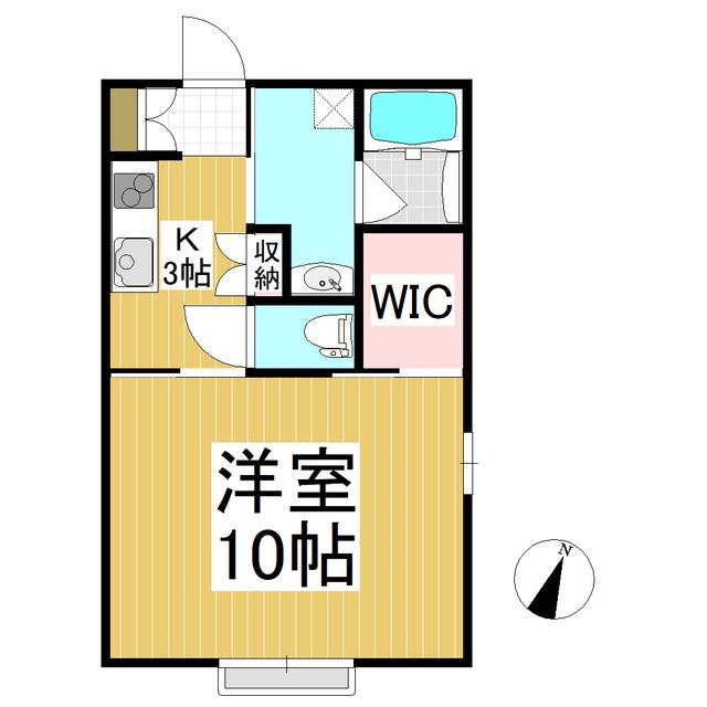 TOSCA YOSHIDA(1K/2階)の間取り写真