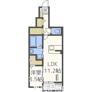 アリターレIII(1LDK/1階)の間取り写真