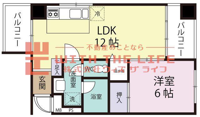 ライオンズマンション久留米(1LDK/3階)の間取り写真