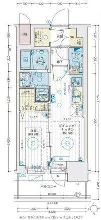 エステムコート名古屋TWIN イースト(1DK/4階)の間取り写真