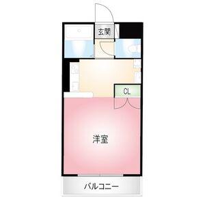 THUマンション(1K/4階)の間取り写真
