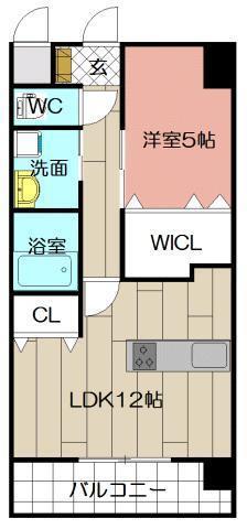 メディプラカーサ(1LDK/6階)の間取り写真
