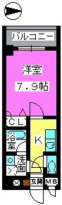 サン・アネックス(1K/2階)の間取り写真