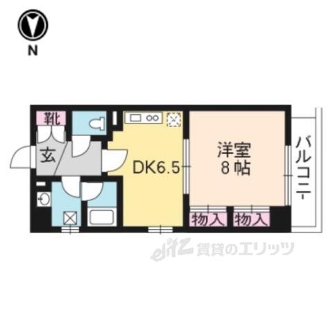 プラネシア星の子四条西洞院(1DK/7階)の間取り写真