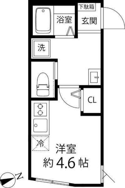 TS CUORE三ツ境2(ワンルーム/3階)の間取り写真