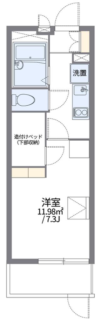 レオパレスきずり(1K/1階)の間取り写真