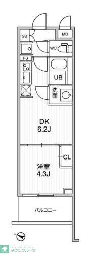 LIME RESIDENCE HIKIFUNE(1DK/1階)の間取り写真