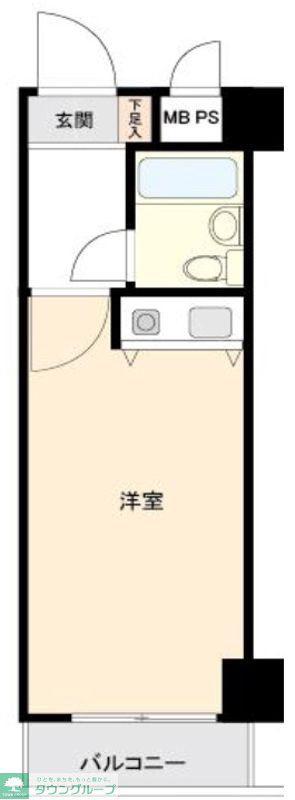 クリオ日野壱番館(1K/4階)の間取り写真