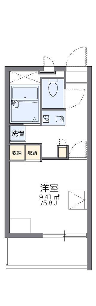レオパレスオーロラ(1K/1階)の間取り写真