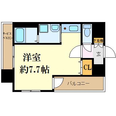 プレサンス名古屋STATIONザ・シティ(1K/2階)の間取り写真