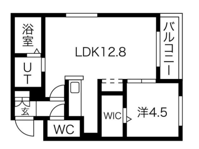 JADE円山(1LDK/4階)の間取り写真
