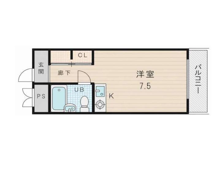 メゾン新大阪(ワンルーム/5階)の間取り写真