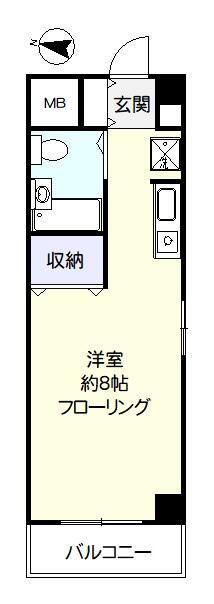 シントミプラザ新宿(ワンルーム/4階)の間取り写真