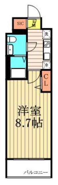 LOG永代橋(1K/11階)の間取り写真