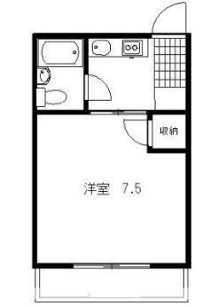 みや城ハイツ(1K/1階)の間取り写真