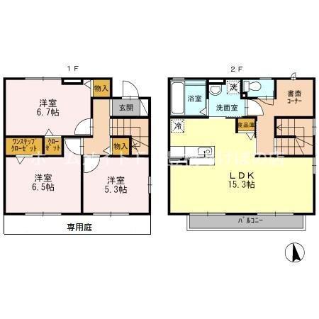 CASA CONCERTO(3LDK/1階)の間取り写真