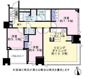 シティタワーズ豊洲 ザ・シンボル(3LDK/8階)の間取り写真
