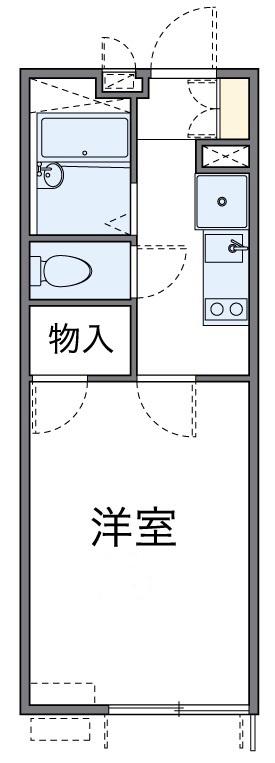 クリムゾン矢口(1K/2階)の間取り写真
