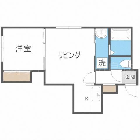 オーシャンカーマ(1LDK/1階)の間取り写真