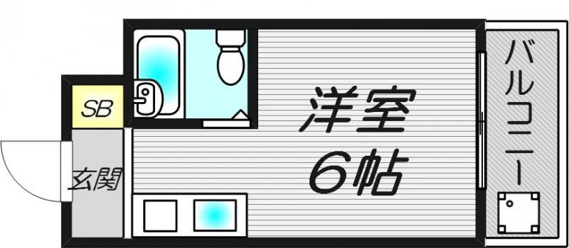 メゾンドスマーユ(ワンルーム/5階)の間取り写真