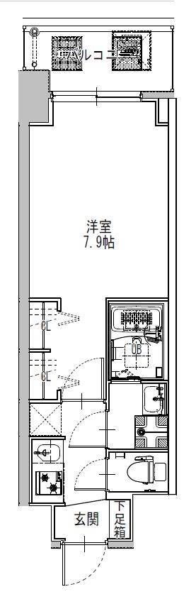 S-RESIDENCE堺筋本町UNO(1K/10階)の間取り写真