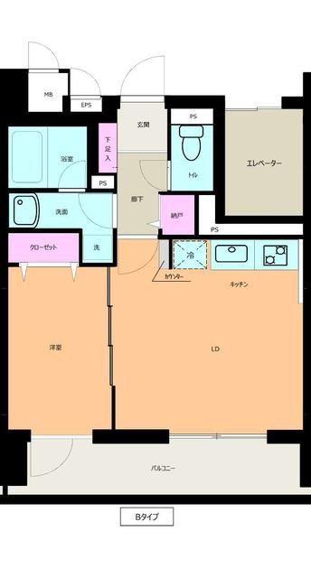 108二十人町(1LDK/3階)の間取り写真