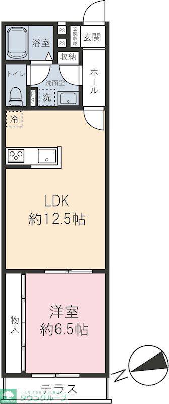 MS DAIZAWA(1LDK/1階)の間取り写真