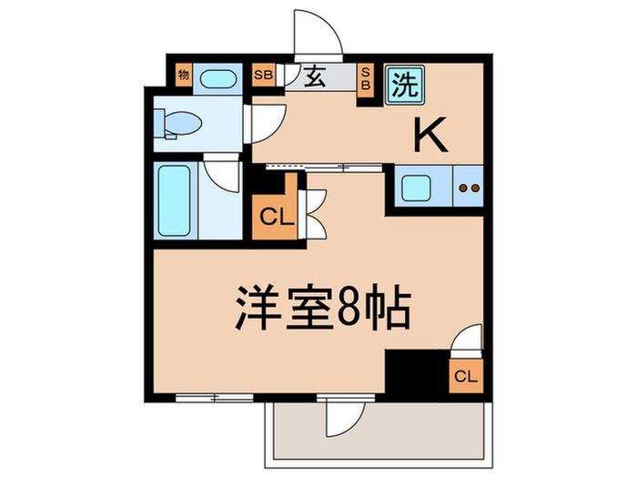 オルサス新江古田(1K/1階)の間取り写真