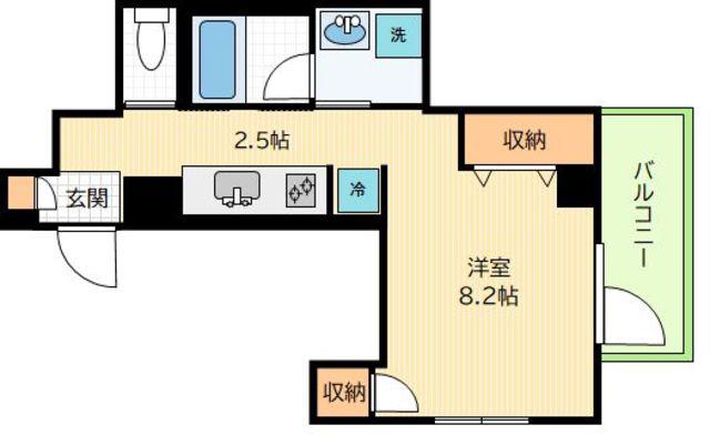 LEXINGTON(1LDK/4階)の間取り写真