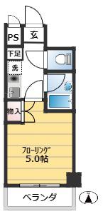 コーポエミリー(1K/4階)の間取り写真