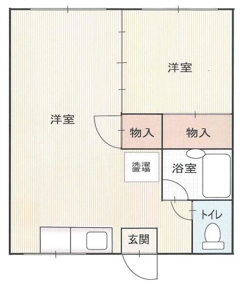 サンライフ21ハイツ新井(1LDK/2階)の間取り写真